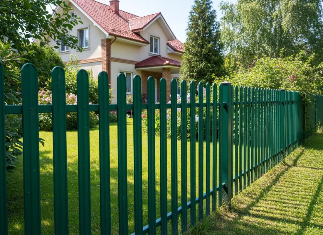 Забор из металлического штакетника